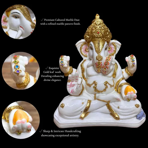 Gold_Plated_Dagdusheth_Ganesh_Murti_Marble_For_Home_Decor_Ganesha_Dagduseth_Statue_Idol_Entrance_Pooja_Room_Temple_Office_Gift_Cultured_Marble_8_5_Inch