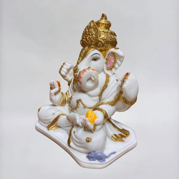Gold_Plated_Dagdusheth_Ganesh_Murti_Marble_For_Home_Decor_Ganesha_Dagduseth_Statue_Idol_Entrance_Pooja_Room_Temple_Office_Gift_Cultured_Marble_8_5_Inch