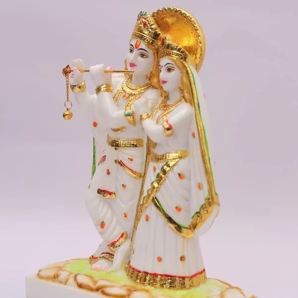 Radha_Krishna_Murti_Marble_Idol_Statue_Multicolour_Standard_1_Piece_9_Inch
