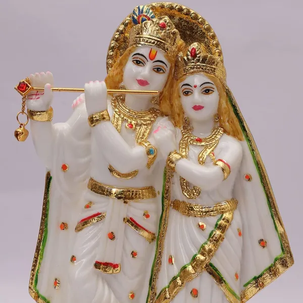 Radha_Krishna_Murti_Marble_Idol_Statue_Multicolour_Standard_1_Piece_9_Inch