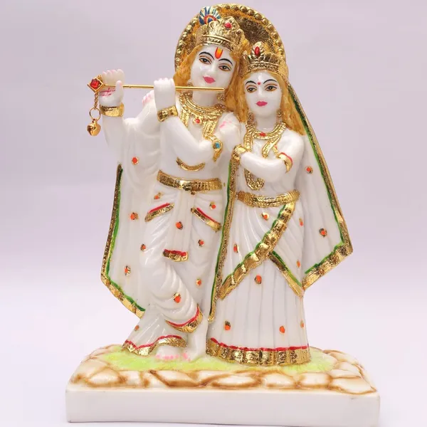 Radha_Krishna_Murti_Marble_Idol_Statue_Multicolour_Standard_1_Piece_9_Inch