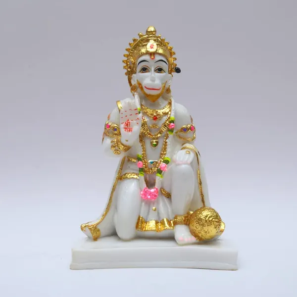 Gold_Plated_Hanuman_Murti_Idol_Cultured_Marble_Bajrangbali_Ji_Statue_7_Inch_Standard_Size_Ashriwad_Sitting_Hanuman_Ji_Design