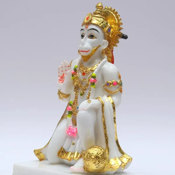 Gold_Plated_Hanuman_Murti_Idol_Cultured_Marble_Bajrangbali_Ji_Statue_7_Inch_Standard_Size_Ashriwad_Sitting_Hanuman_Ji_Design