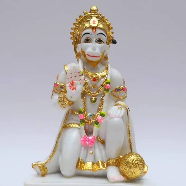 Gold_Plated_Hanuman_Murti_Idol_Cultured_Marble_Bajrangbali_Ji_Statue_7_Inch_Standard_Size_Ashriwad_Sitting_Hanuman_Ji_Design
