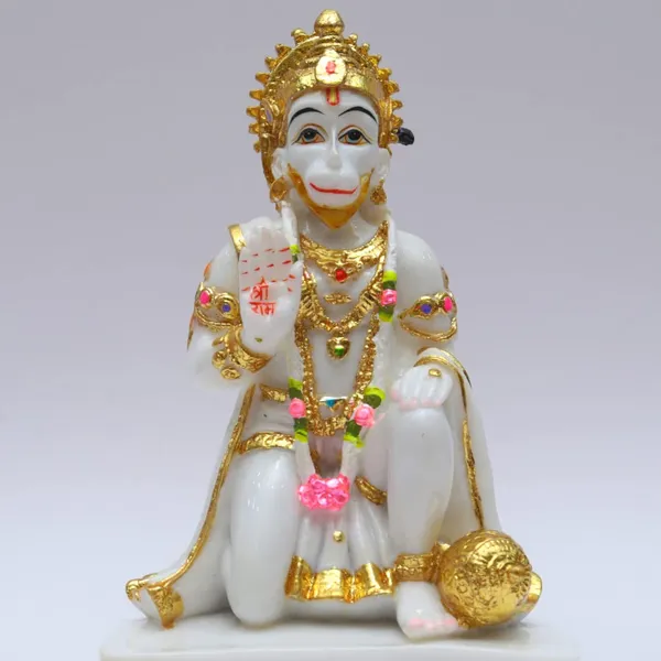 Gold_Plated_Hanuman_Murti_Idol_Cultured_Marble_Bajrangbali_Ji_Statue_7_Inch_Standard_Size_Ashriwad_Sitting_Hanuman_Ji_Design