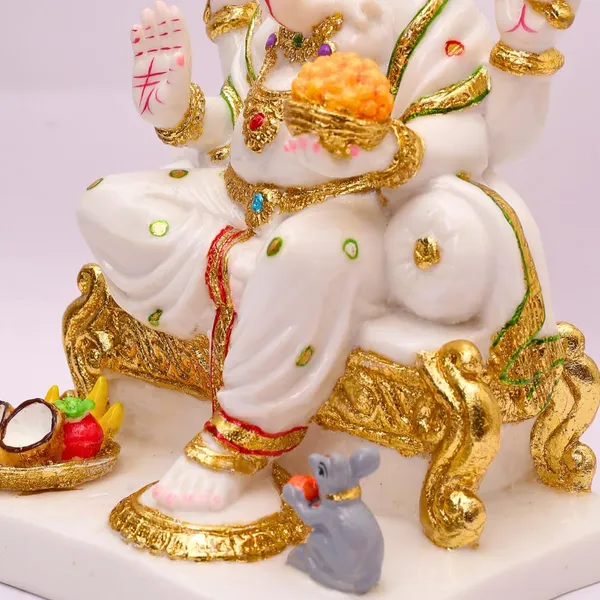 Gold_Plated_Ganesha_Idol_For_Home_Decor_9_Inch_Cultured_Marble_Ganpati_Ganesh_Murti_For_Temple_Pooja_Ghar_Office_Desk_Gift_22_Cm_Standard_Size
