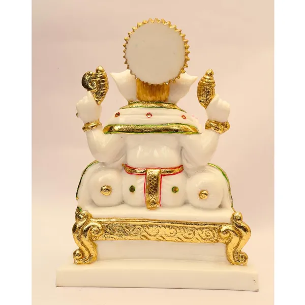 Gold_Plated_Ganesha_Idol_For_Home_Decor_9_Inch_Cultured_Marble_Ganpati_Ganesh_Murti_For_Temple_Pooja_Ghar_Office_Desk_Gift_22_Cm_Standard_Size