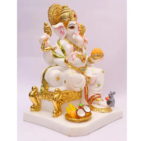 Gold_Plated_Ganesha_Idol_For_Home_Decor_9_Inch_Cultured_Marble_Ganpati_Ganesh_Murti_For_Temple_Pooja_Ghar_Office_Desk_Gift_22_Cm_Standard_Size