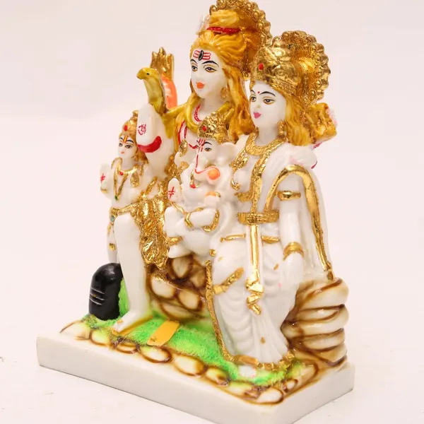 Gold_Plated_Shiv_Parivar_Murti_Marble_Dust_Statue_For_Home_Mandir_Pooja_Room_Office_Gift_Shiv_Parvati_Shiva_Family_Idol_Kartikey_Statue_Standard_Size_Multicolor_8_Inch_20cm