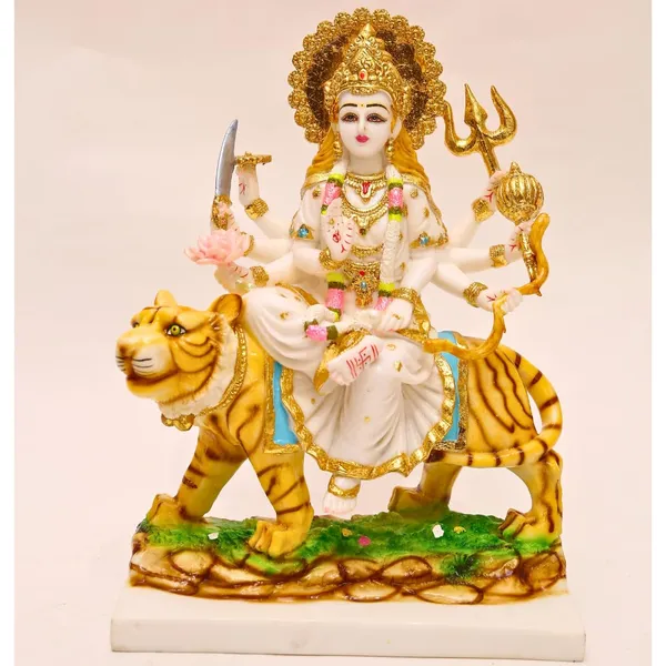 Goddess_Maa_Durga_Mata_Idol_Murti_Figurine_Statue_Handmade_Gold_Plated_Work_For_Home_Puja_Mandir_Office_Gift_15_5_Inche_Multicolor