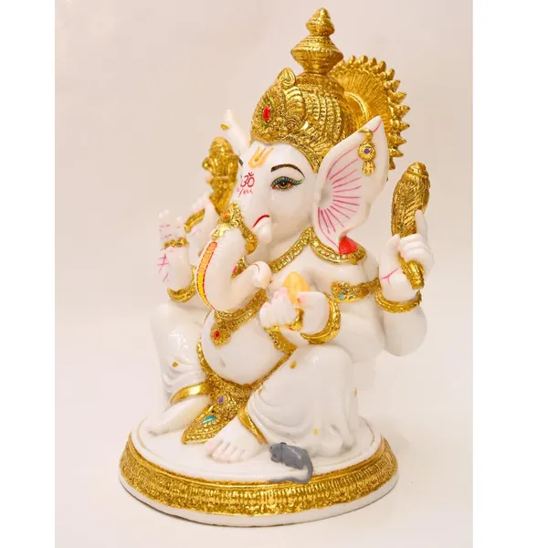 Handmade_Gold_Plated_Ganesha_Idol_For_Home_Decor_Cultured_Marble_Ganpati_Ganesh_Murti_For_Home_Temple_Puja_Statue_Office_Desk_Gift_11_5_Inch_Standard_Size
