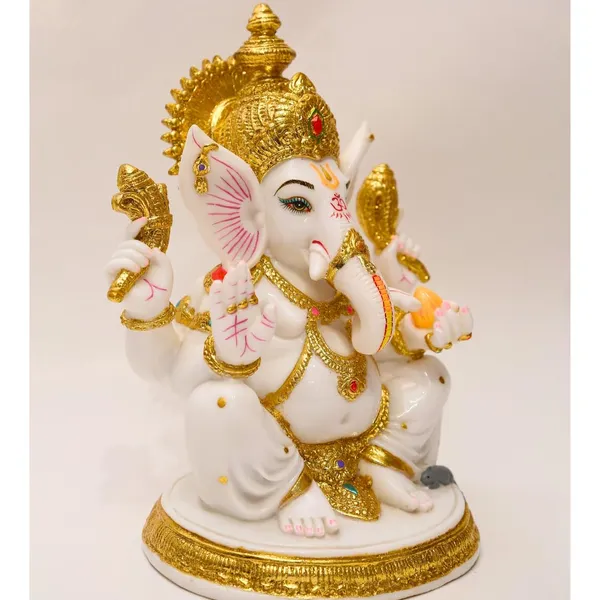 Handmade_Gold_Plated_Ganesha_Idol_For_Home_Decor_Cultured_Marble_Ganpati_Ganesh_Murti_For_Home_Temple_Puja_Statue_Office_Desk_Gift_11_5_Inch_Standard_Size