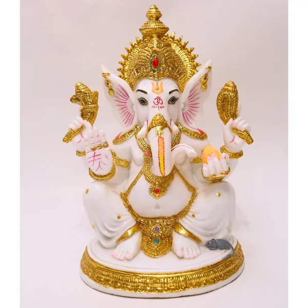 Handmade_Gold_Plated_Ganesha_Idol_For_Home_Decor_Cultured_Marble_Ganpati_Ganesh_Murti_For_Home_Temple_Puja_Statue_Office_Desk_Gift_11_5_Inch_Standard_Size
