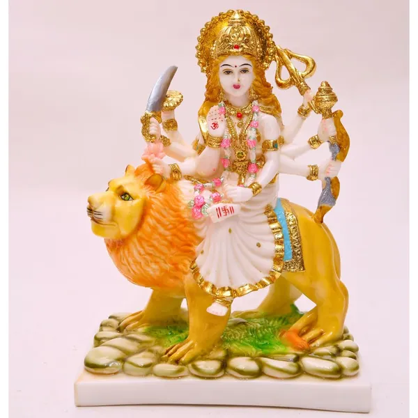 Gold_Plated_Durga_Maa_Idol_Sherawali_Mata_Devi_Murti_Marble_For_Home_Temple_Pooja_Room_Office_Table_Decoration_Gift_11_5_Inch