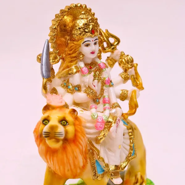Gold_Plated_Durga_Maa_Idol_Sherawali_Mata_Devi_Murti_Marble_For_Home_Temple_Pooja_Room_Office_Table_Decoration_Gift_9_Inch