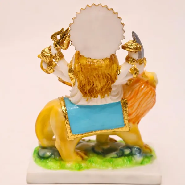 Gold_Plated_Durga_Maa_Idol_Sherawali_Mata_Devi_Murti_Marble_For_Home_Temple_Pooja_Room_Office_Table_Decoration_Gift_9_Inch
