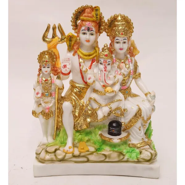 Gold_Plated_Shiv_Parivar_Idol_For_Home_11_Inch_Cultured_Marble_Statue_Shiv_Parvati_Ganesh_Kartikeya_Family_Murti_For_Home_Temple_Puja_Office_Desk_Gift_28_Cm_Standard_Size