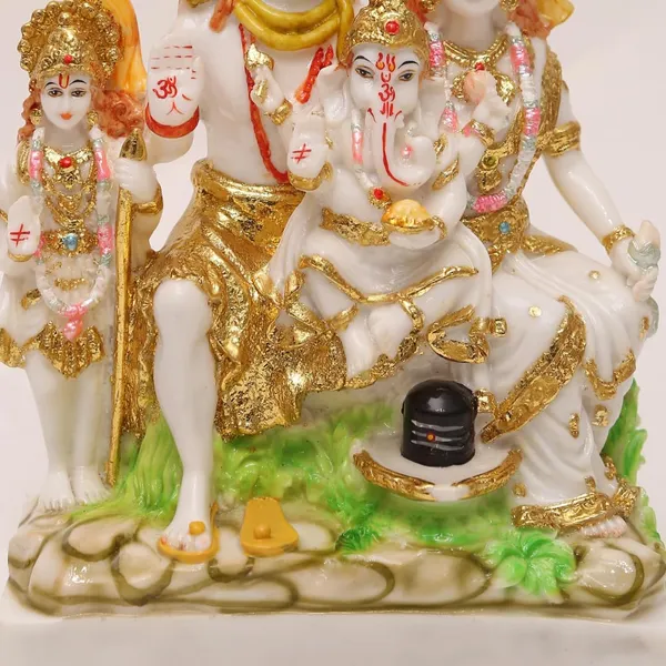 Gold_Plated_Shiv_Parivar_Idol_For_Home_11_Inch_Cultured_Marble_Statue_Shiv_Parvati_Ganesh_Kartikeya_Family_Murti_For_Home_Temple_Puja_Office_Desk_Gift_28_Cm_Standard_Size