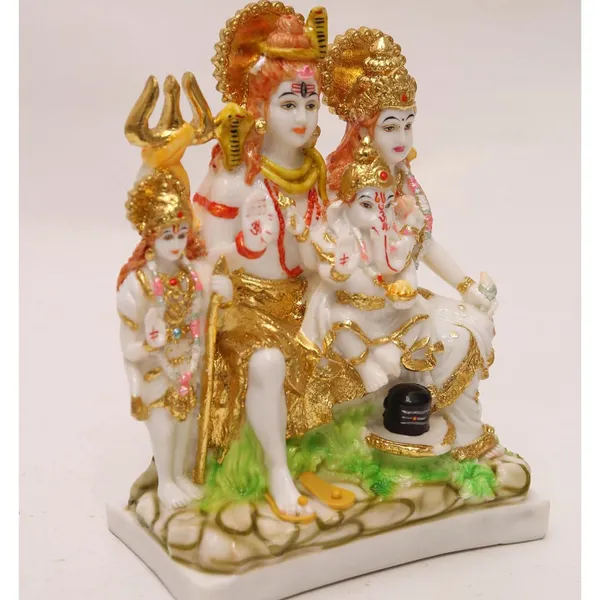 Gold_Plated_Shiv_Parivar_Idol_For_Home_11_Inch_Cultured_Marble_Statue_Shiv_Parvati_Ganesh_Kartikeya_Family_Murti_For_Home_Temple_Puja_Office_Desk_Gift_28_Cm_Standard_Size