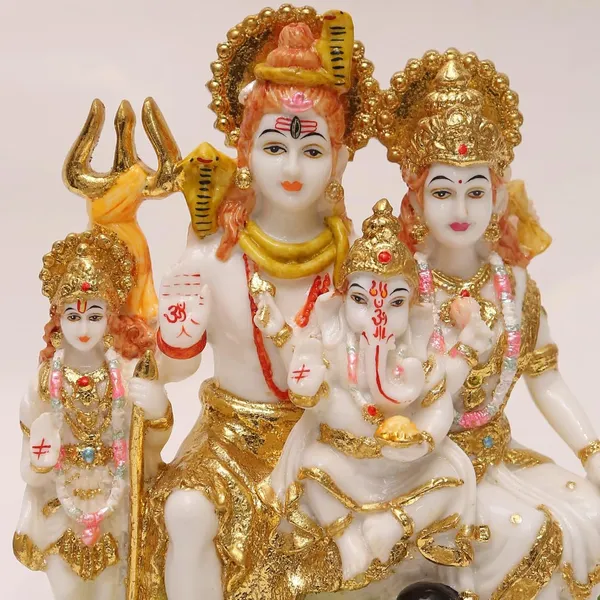 Gold_Plated_Shiv_Parivar_Idol_For_Home_11_Inch_Cultured_Marble_Statue_Shiv_Parvati_Ganesh_Kartikeya_Family_Murti_For_Home_Temple_Puja_Office_Desk_Gift_28_Cm_Standard_Size