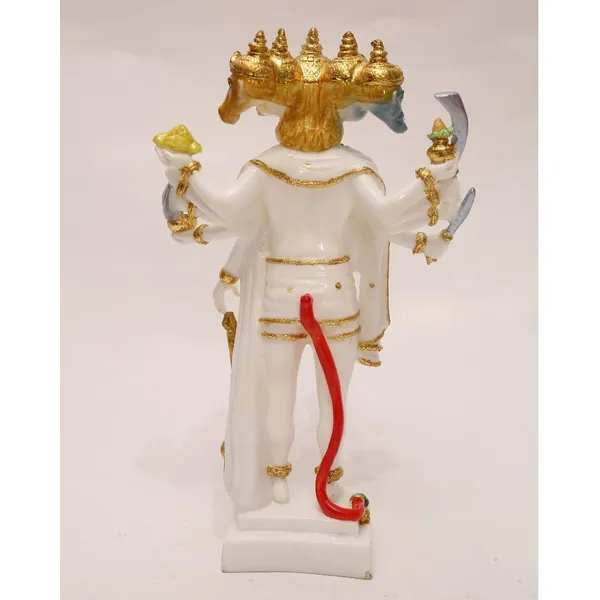 Gold_Plated_Panchmukhi_Hanuman_Ji_Murti_Idol_Marble_Dust_Home_Pooja_Ghr_Door_Entrance_Bajrangbali_Ji_Statue_Temple_Gift_14_Inch_35cm_Religious