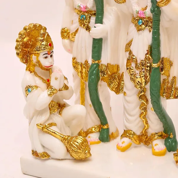 Gold_Plated_Ram_Darbar_Murti_For_Home_Temple_Marble_Handmade_Idol_Showpiece_Hindu_Religious_Idols_Ram_Sita_Laxman_Hanuman_Statue_Puja_Diwali_Decoration_Items_10_5_Inch_Religious
