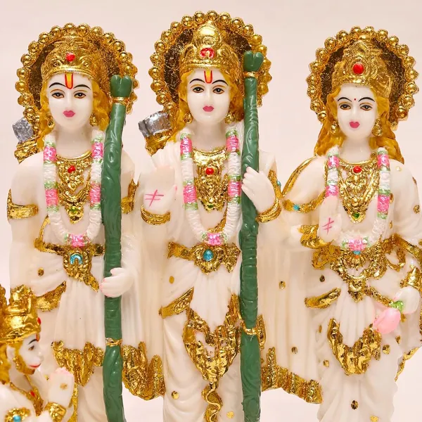 Gold_Plated_Ram_Darbar_Murti_For_Home_Temple_Marble_Handmade_Idol_Showpiece_Hindu_Religious_Idols_Ram_Sita_Laxman_Hanuman_Statue_Puja_Diwali_Decoration_Items_10_5_Inch_Religious