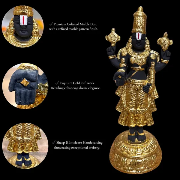 Gold_Plated_Tirupati_Balaji_Idol_Black_Stone_8_Inch_Size_Handcrafted_Tirupati_Balaji_Murti_For_Home_Office_And_Gifting_Purpose_Sculpture_Golden_Pack_Of_1_20cm