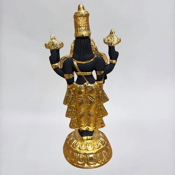 Gold_Plated_Tirupati_Balaji_Idol_Black_Stone_8_Inch_Size_Handcrafted_Tirupati_Balaji_Murti_For_Home_Office_And_Gifting_Purpose_Sculpture_Golden_Pack_Of_1_20cm