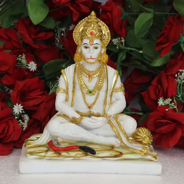 Gold_Plated_Hanuman_Ji_Murti_Cultured_Marble_Dust_Idol_Home_Pooja_Ghr_Bajrangbali_Ji_Statue_Temple_Gift_9_Inch_Samadi_Design