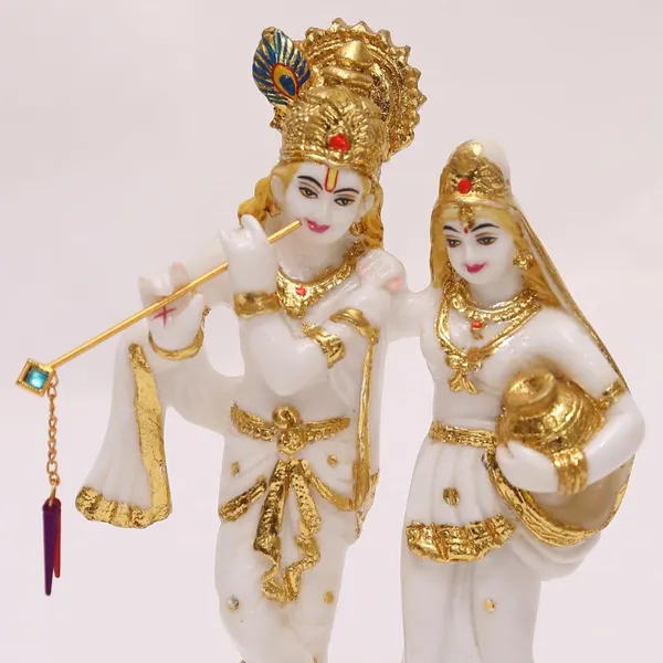 Gold_Plated_Radha_Krishna_Murti_Marble_Dust_Idol_Mandir_Statue_For_Home_Temple_Puja_Gift_9_Inch_23_Cm_White_Size