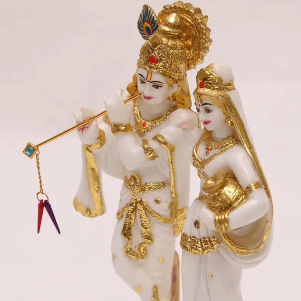 Gold_Plated_Radha_Krishna_Murti_Marble_Dust_Idol_Mandir_Statue_For_Home_Temple_Puja_Gift_9_Inch_23_Cm_White_Size