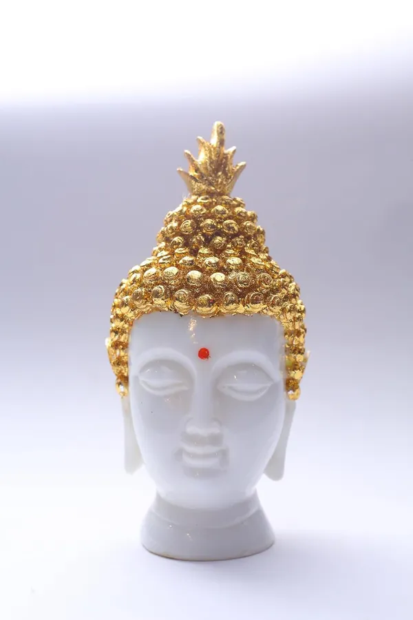 Gold_Plated_Buddha_Head_Figurine_12_7_Cm_Resin_Material