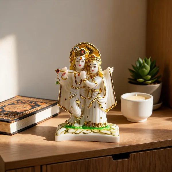 Gold_Plated_Marble_Radha_Krishna_Statue_For_Home_Decor