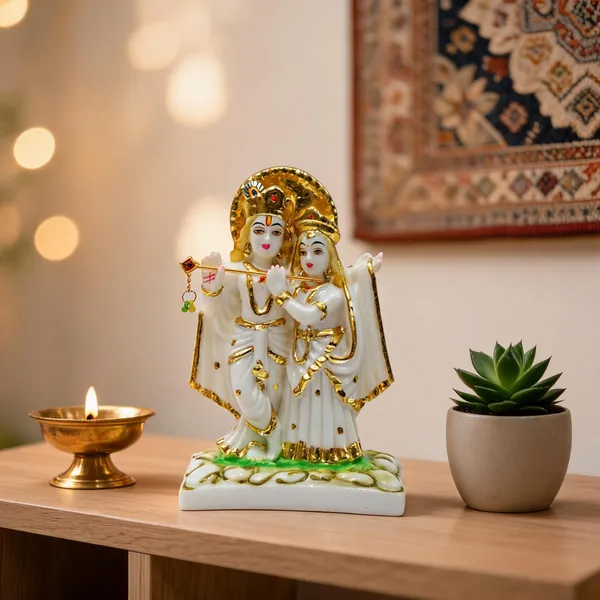 Gold_Plated_Marble_Radha_Krishna_Statue_For_Home_Decor