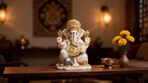Handmade_Gold_Plated_Ganesha_Idol_For_Home