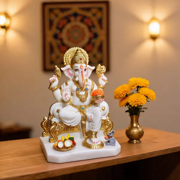 Gold_Plated_Ganesha_Idol_For_Home_Decor