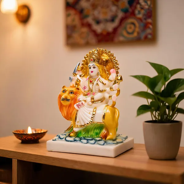 Gold_Plated_Durga_Maa_Idol_For_Home_Temple