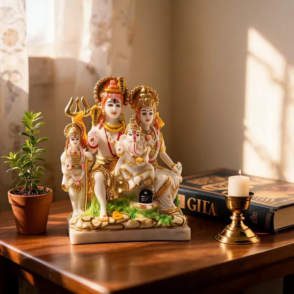 Gold_Plated_Shiv_Parivar_Idol_For_Home