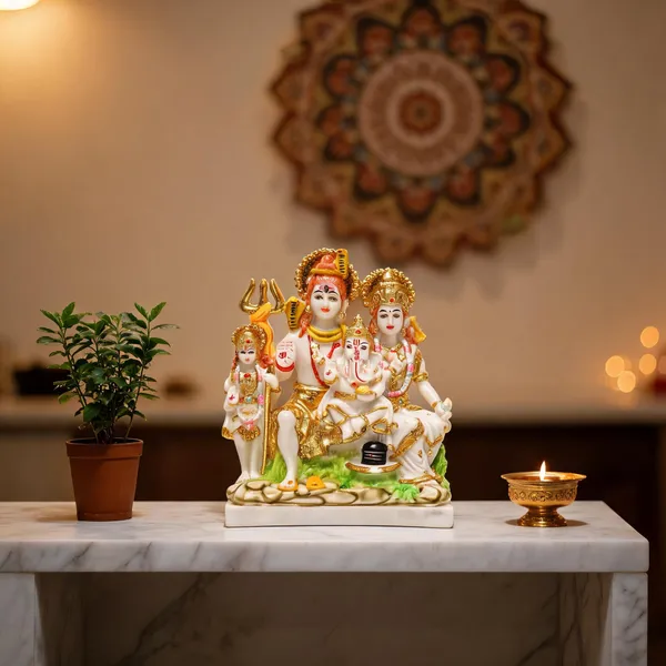 Gold_Plated_Shiv_Parivar_Idol_For_Home