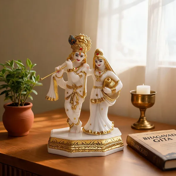 Gold_Plated_Radha_Krishna_Marble_Dust_Idol_For_Home_Temple