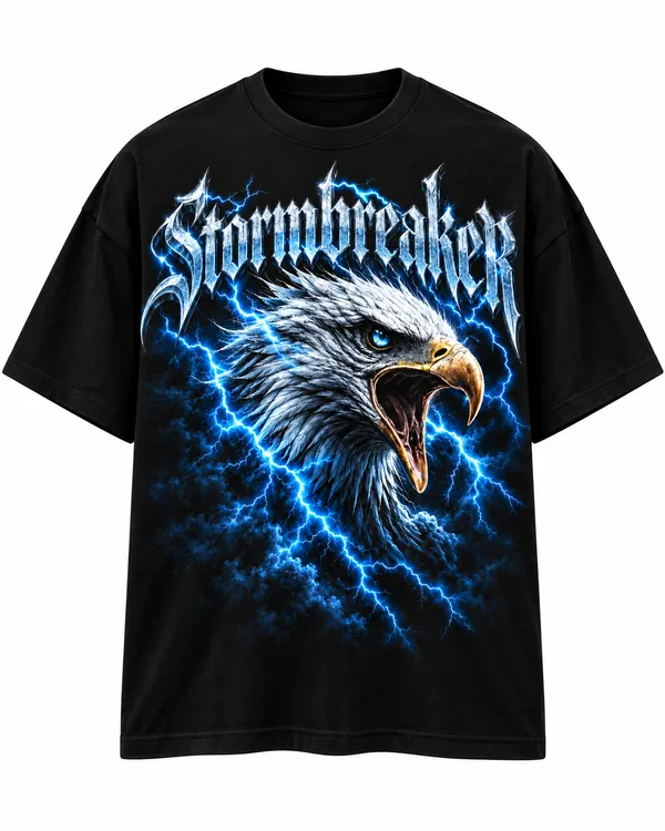 Black_Cotton_Relaxed_Fit_Eagle_Lightning_Graphic_T-Shirt_For_Men