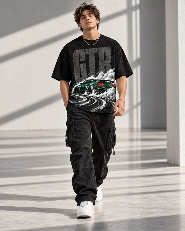 Black_Cotton_Oversized_Sports_Car_Graphic_T-Shirt_For_Men