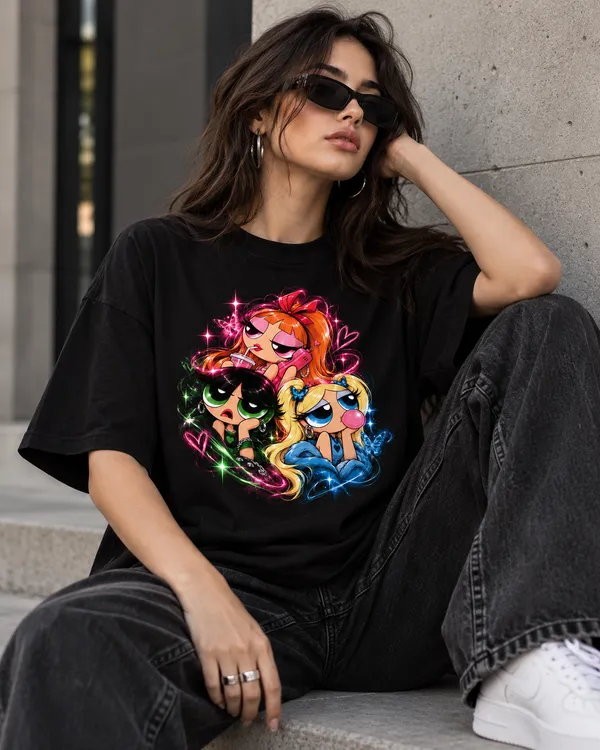 Black_Cotton_Oversized_Cartoon_Character_Graphic_T-Shirt_For_Women