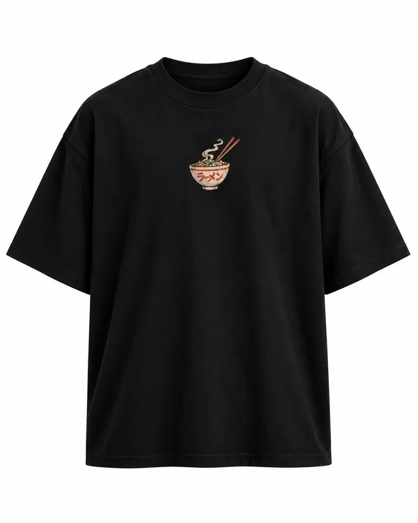 Black_Cotton_Oversized_Anime_Ramen_Graphic_T-Shirt_For_Men