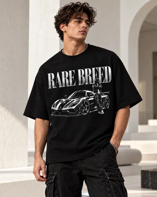Black_Cotton_Oversized_Rare_Breed_Car_Graphic_T-Shirt_For_Men