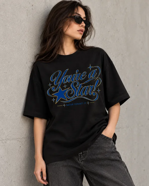 Black_Cotton_Oversized_Star_Graphic_T-Shirt_For_Women