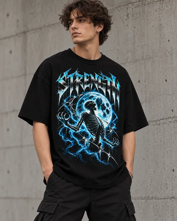 Black_Cotton_Oversized_Skeleton_Graphic_T-Shirt_For_Men