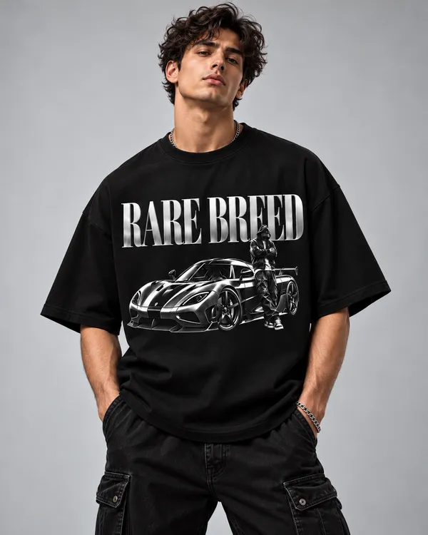 Black_Cotton_Oversized_Rare_Breed_Car_Graphic_T-Shirt_For_Men