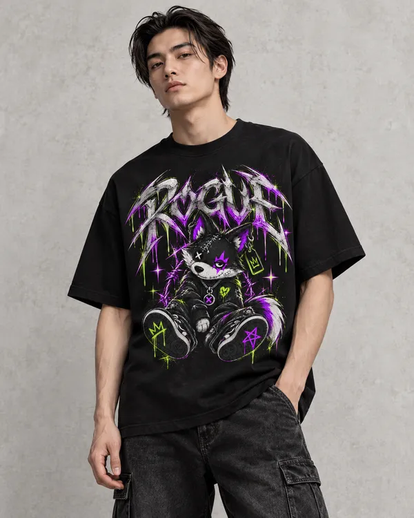 Black_Cotton_Oversized_Character_Graphic_T-Shirt_For_Men